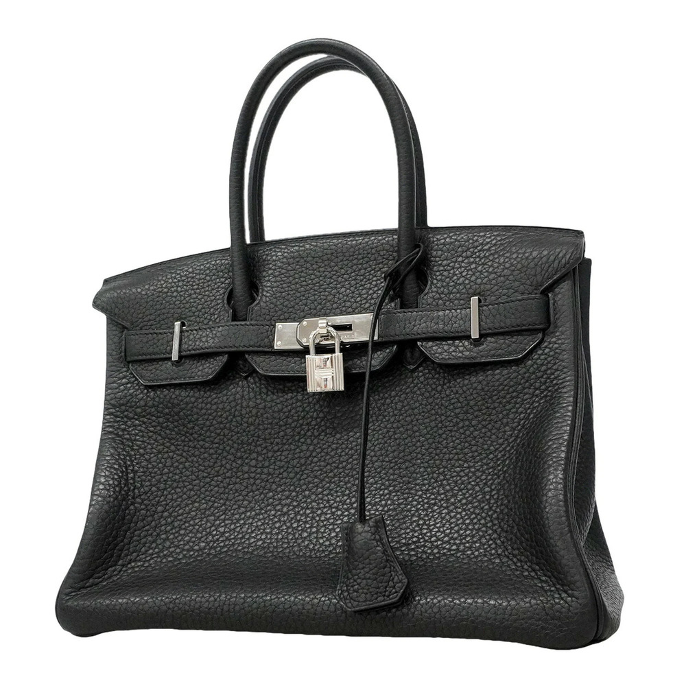 Hermes Birkin 30 Handbag, Togo Leather, Black, □J Stamp, Women's, P3479682